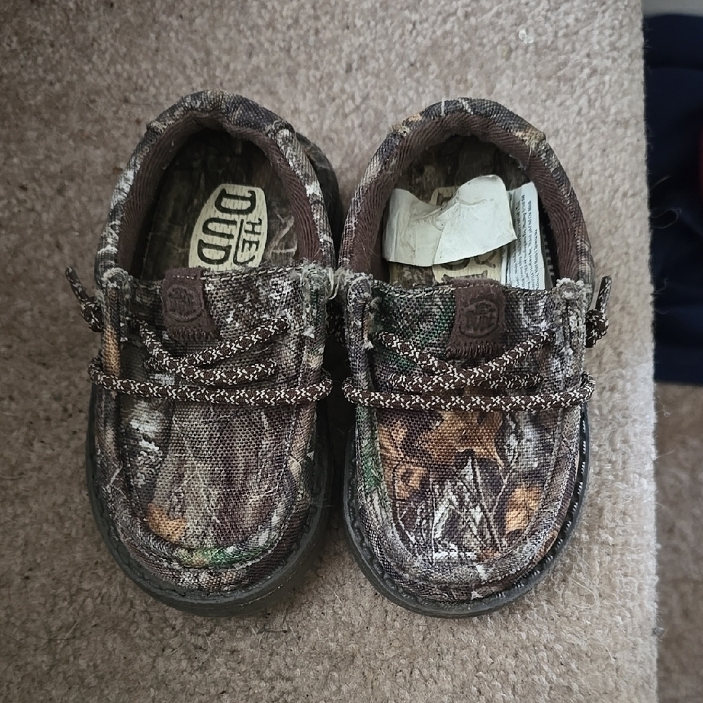 Kids Hey Dude Realtree Camouflage Shoes